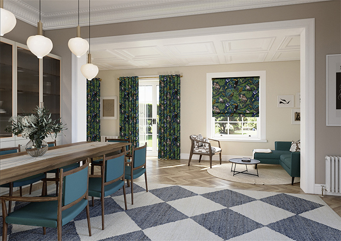 Rain Forest, Lagoon - Roman Blind - Image 7